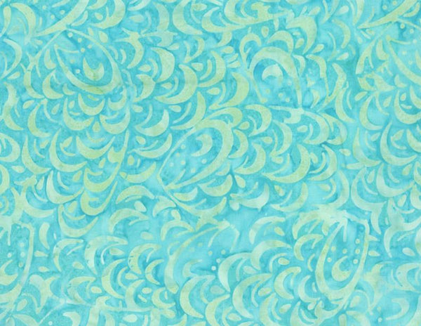 Wilmington Batiks, Aqua Leaves