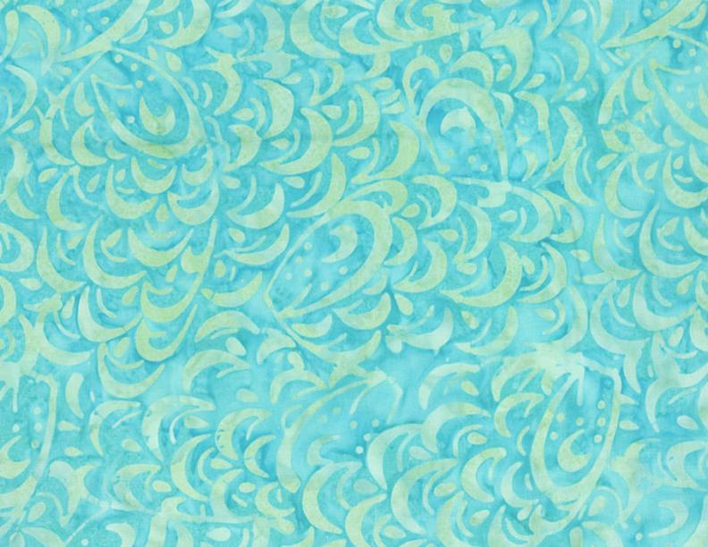 Wilmington Batiks, Aqua Leaves