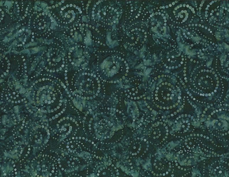 Wilmington Batiks, Dk Teal Dotty Swirls