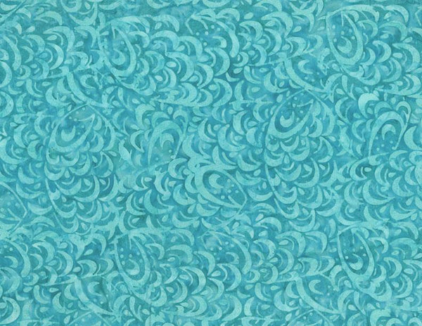 Wilmington Batiks, Turquoise Leaves