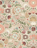 Wilmington Fabrics, Floralscape, Packed Floral on Tan