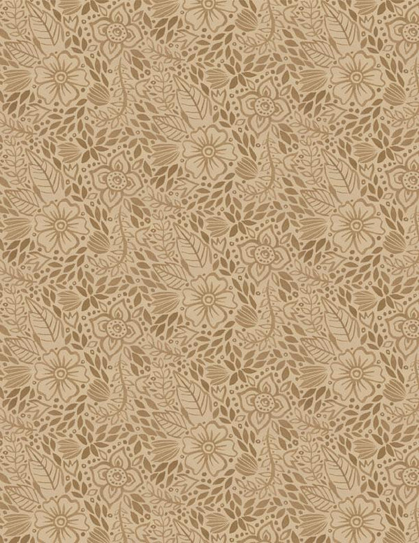 Wilmington Fabrics, Floralscape, Tonal Floral, Ecru