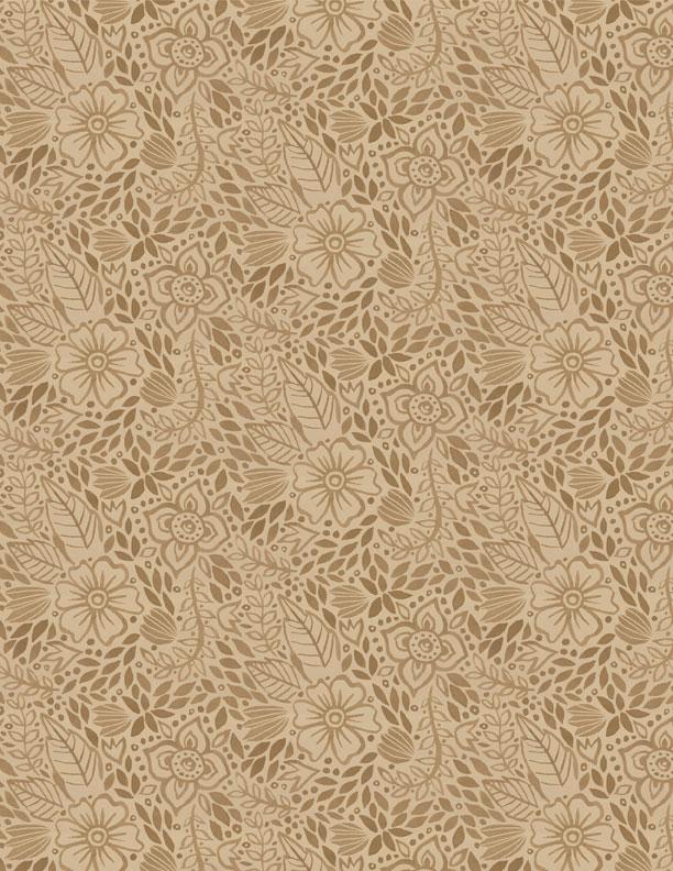 Wilmington Fabrics, Floralscape, Tonal Floral, Ecru