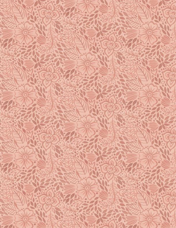 Wilmington Fabrics, Floralscape, Tonal Floral, Peach
