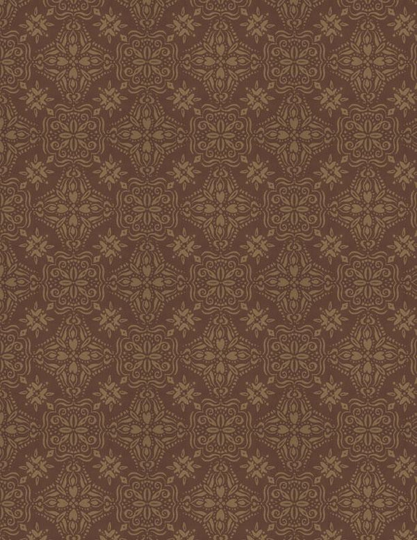 Wilmington Fabrics, Floralscape, Tonal Geometric, Brown