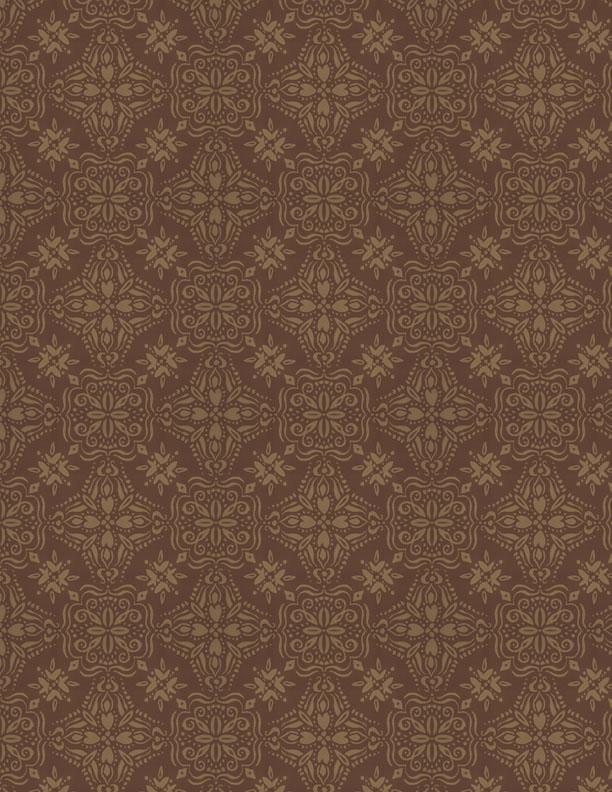 Wilmington Fabrics, Floralscape, Tonal Geometric, Brown