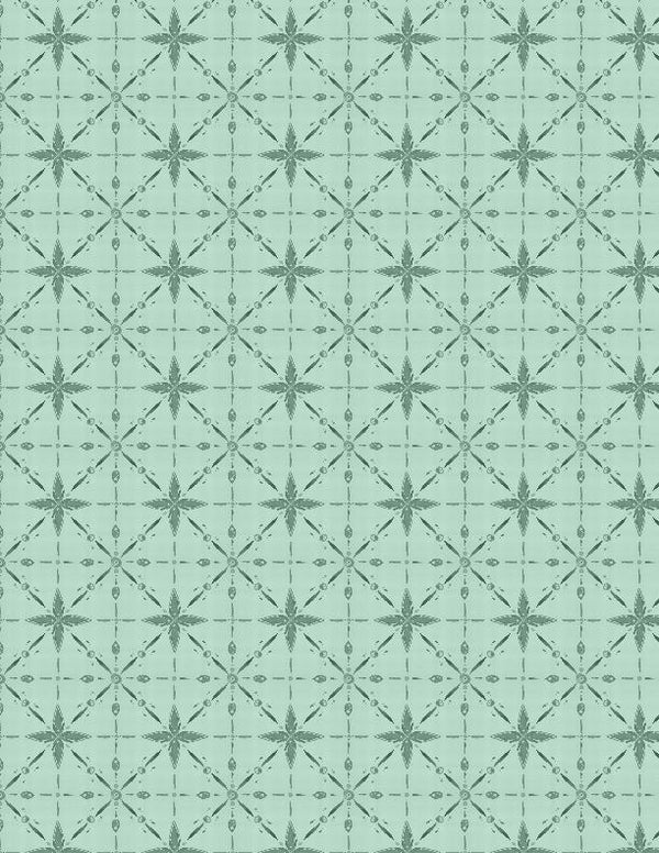 Wilmington Fabrics, Floralscape, Tonal Geometric, Green