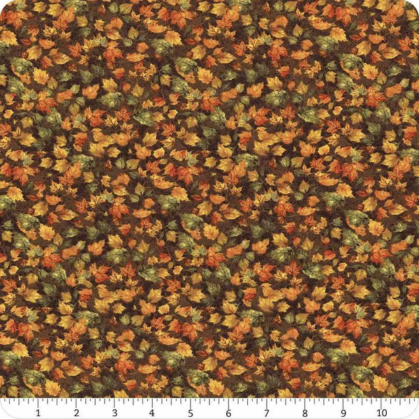Wilmington Fabrics, Glorious Fall, Packed Fall Leaves, Brown