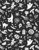 Wilmington Fabrics, Midnight Hauntings, Haunting Toss, Black