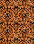 Wilmington Fabrics, Midnight Hauntings, Pumpkin Damask, Orange