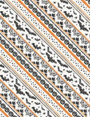 Wilmington Fabrics, Midnight Hauntings, Ticking Stripe, Cream, Orange