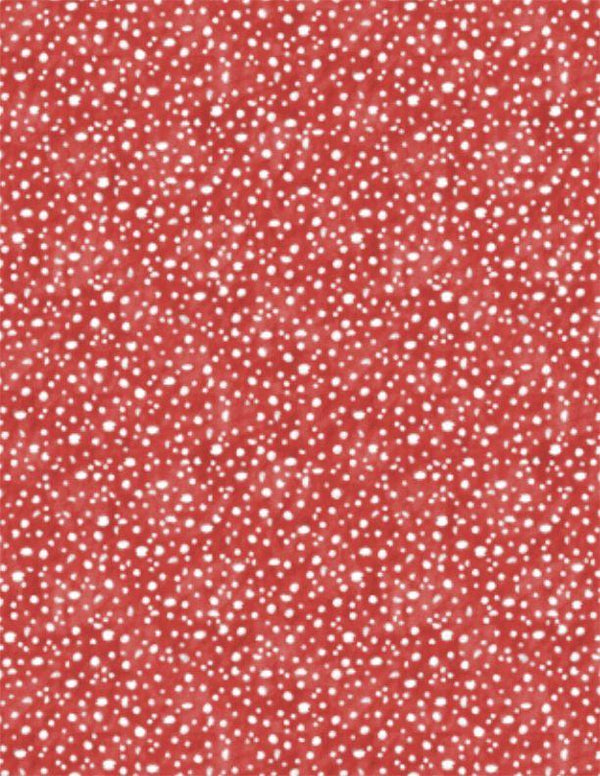 Wilmington Prints, Savor the Gnoment, Mushroom Dots, Red