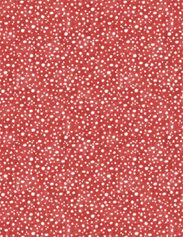 Wilmington Prints, Savor the Gnoment, Mushroom Dots, Red