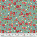 Windham Fabrics, Forest Fruits, Strawberries, Teal