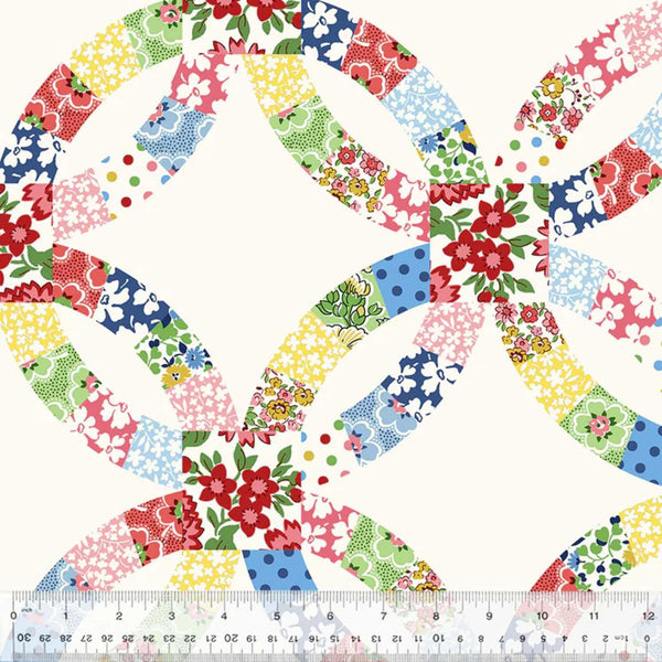 Windham Fabrics, Merry Go Round, Double Wedding Ring, 108" Wide