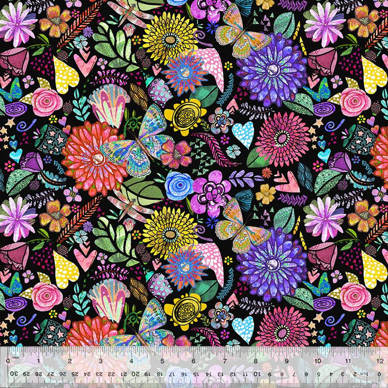 Windham, Jennifer Lambein, Shine On, Collage, Black
