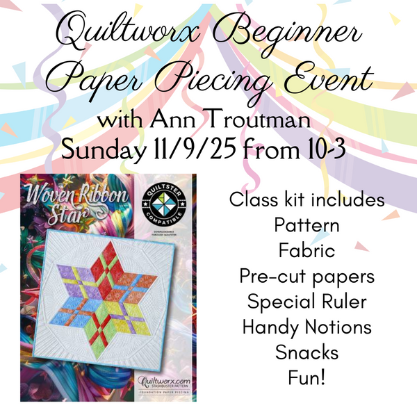 Woven Ribbon Star Event with Ann Troutman Sunday 11/9/25 from 10-3
