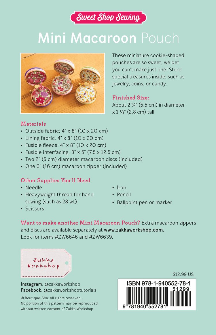 Zakka Workshop, Mini Macaroon Bag Kit