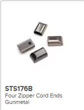 Zipper Cord End Gunmetal
