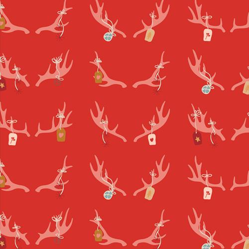 Art Gallery Fabric, Cozy and Magical - Cheerful Antlers
