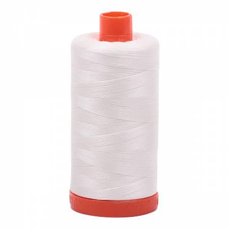 Aurifil Mako Cotton Thread Solid 50wt 1422yds Chalk