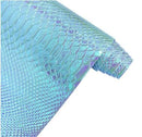 Croc Embossed Vinyl, Iridescent Lt Aqua