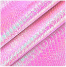 Croc Embossed Vinyl, Iridescent Lt Pink