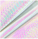 Croc Embossed Vinyl, Iridescent White