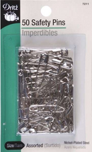 50 Safety Pins Asst