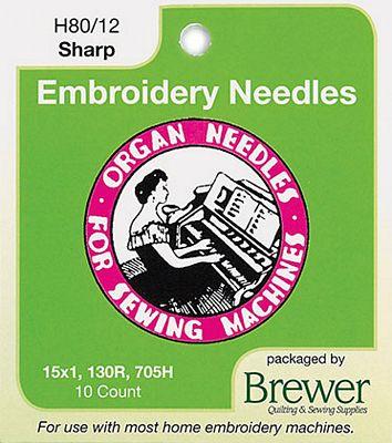 Organ Needles H80/12 Sharps