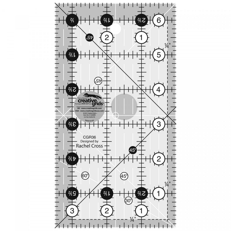 Ruler Creative Grids 5.5 x 5.5 WH/B