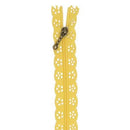 Kimberbell 14" Lace Zipper Canary Yellow