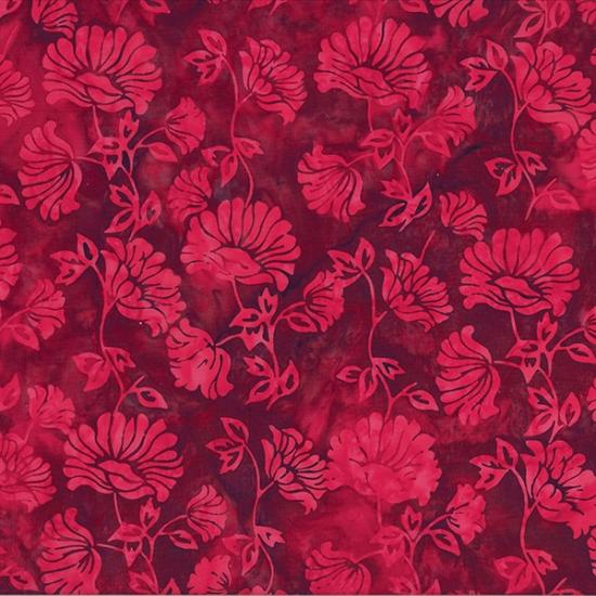 Hoffman Bali Batiks S2333-568 Dahlia Red Velvet