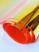 Metallic Transparent Hologram Plastic Vinyl, Orange