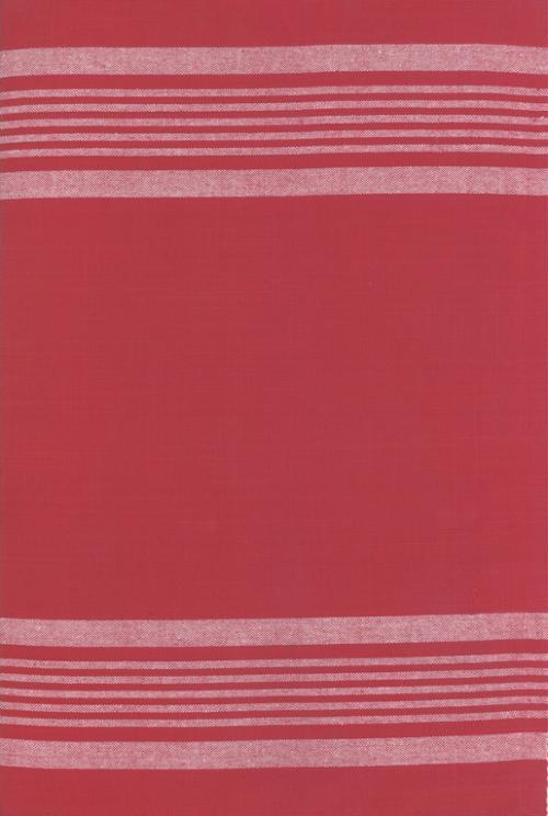 Moda Toweling, 992 261, Red with Ecru Woven Stripes