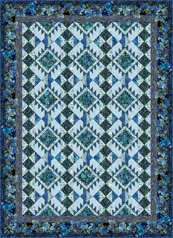Pathways Quilt Kit in Halcyon 2, Blue Colorway