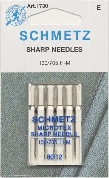 Schmetz Sharp / Microtex Machine Needles 12/80