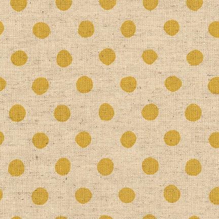 Sevenberry Canvas Natural, Dots, Yellow
