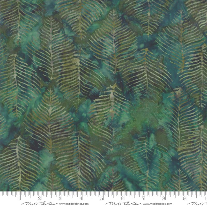 Splendor Batiks - Beech Leaves - Emerald