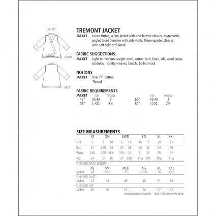 Tremont Jacket Pattern