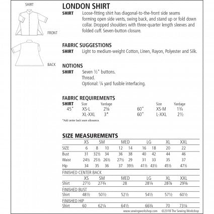 London Shirt Pattern