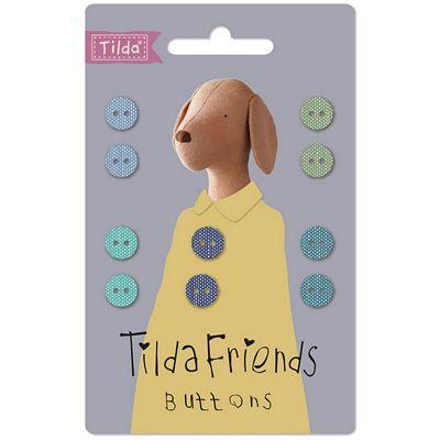 Tilda Friends Buttons, Cool Colors