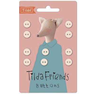 Tilda Friends Buttons, Neutral Cotton