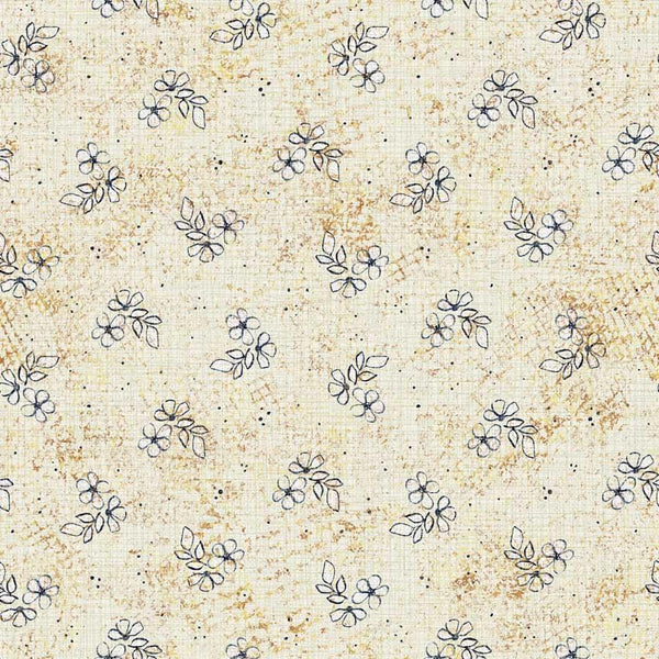Treasured by QT Fabrics, Spaced Floral, Cream