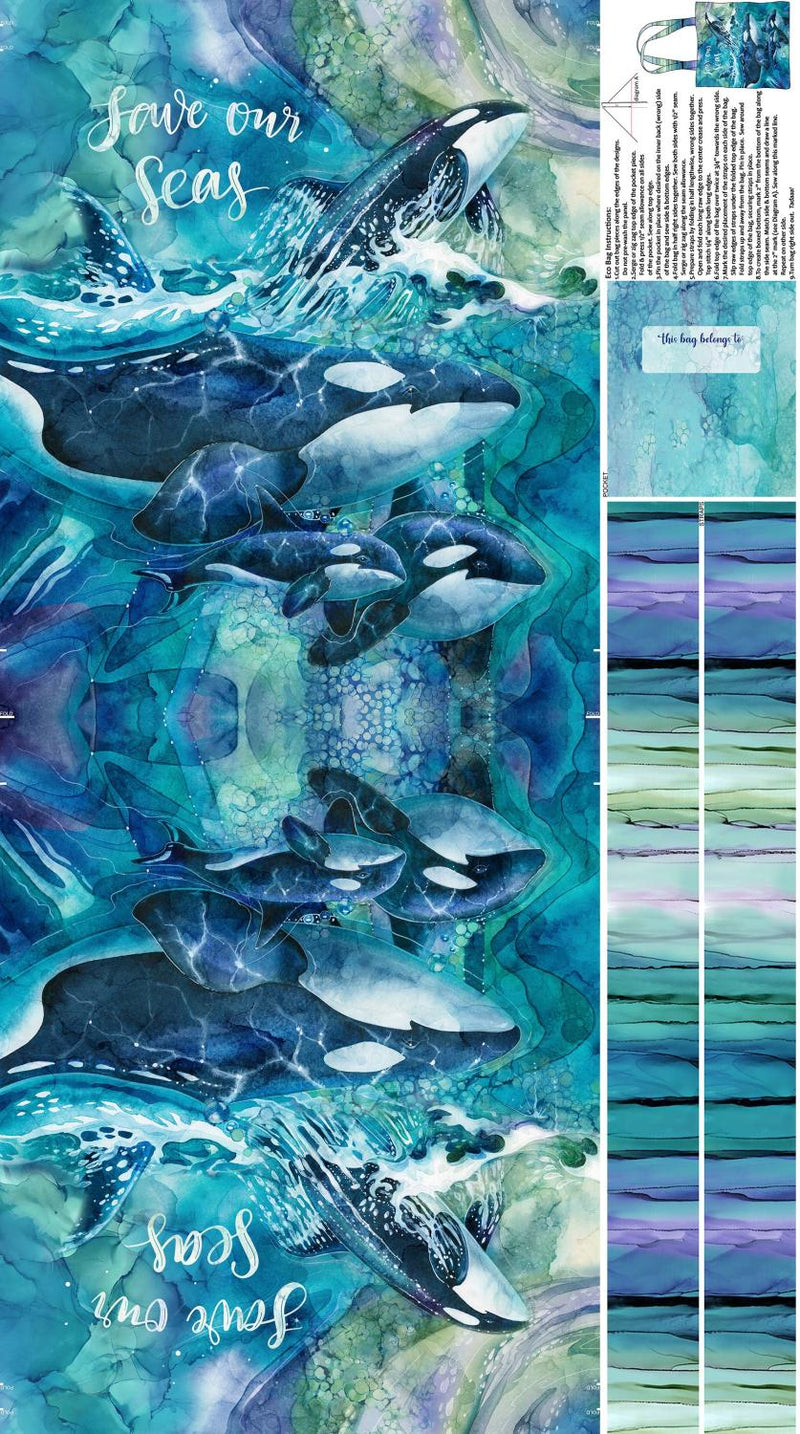 Whale Song- Bag Panel