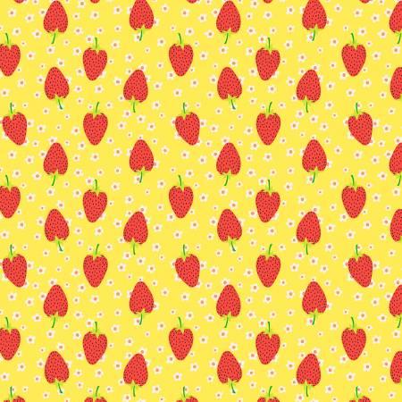 Windham, Sew Good, Strawberries, Yellow