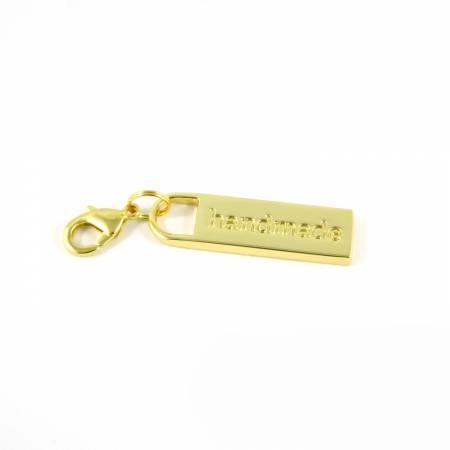 Zipper Pull "handmade" Gold